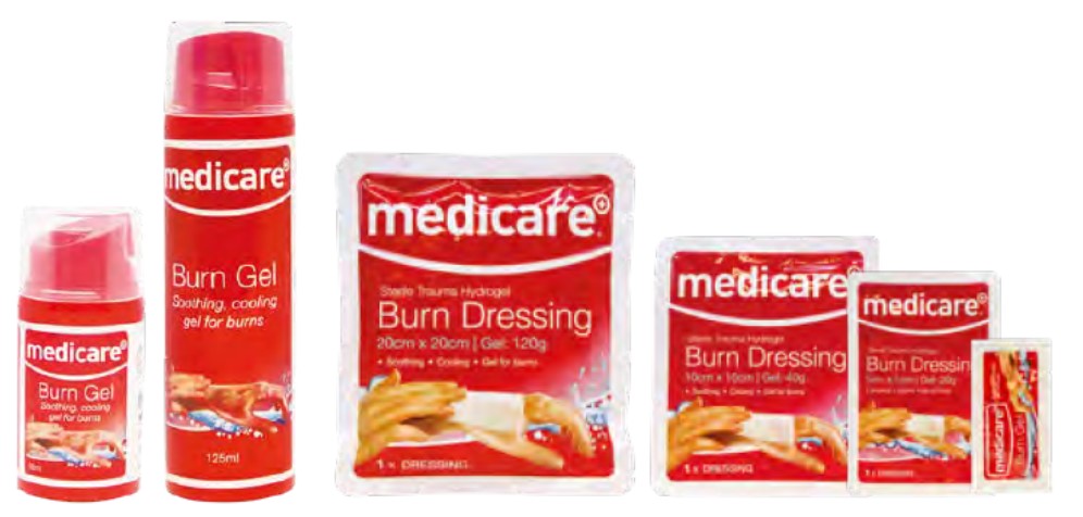 Medicare Burn Gel Range